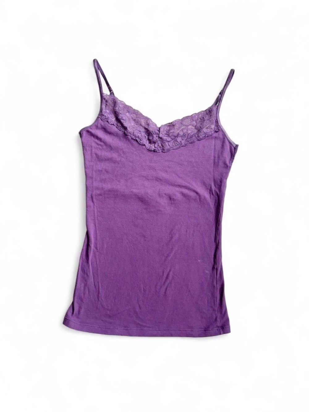 Costa Blanca Y2K purple lace trim cami
